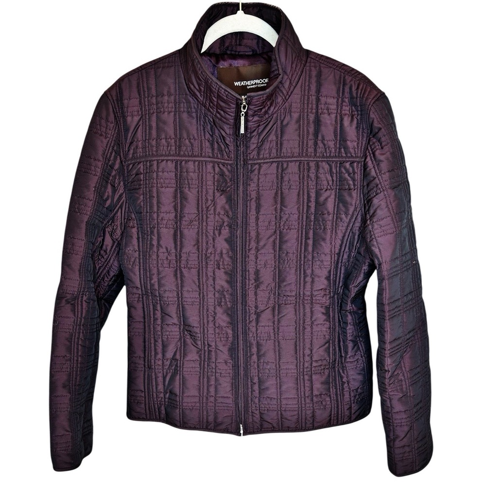 Weatherproof‎ Quilted Jacket XL Merlot Purple Lightweight Insulated Fall Winter